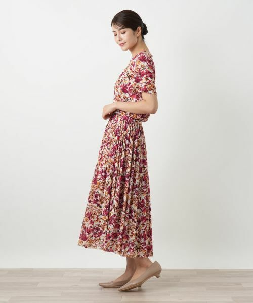 Leilian / レリアン ロング・マキシ丈スカート | 花柄プリーツスカート | 詳細5