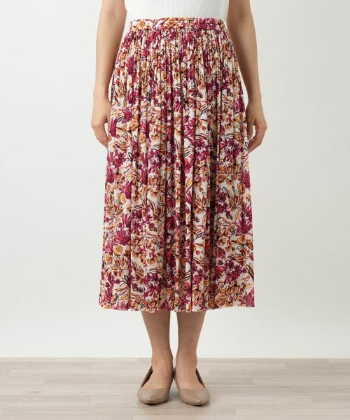 Leilian / レリアン ロング・マキシ丈スカート | 花柄プリーツスカート | 詳細7