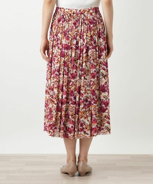 Leilian / レリアン ロング・マキシ丈スカート | 花柄プリーツスカート | 詳細9
