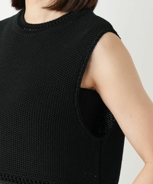 Leilian / レリアン テーラードジャケット | 透かし編みフリンジベスト【Leilian WHITE LABEL】 | 詳細12