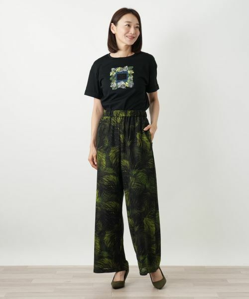 Leilian / レリアン その他パンツ | プリントワイドパンツ【Leilian WHITE LABEL】 | 詳細1