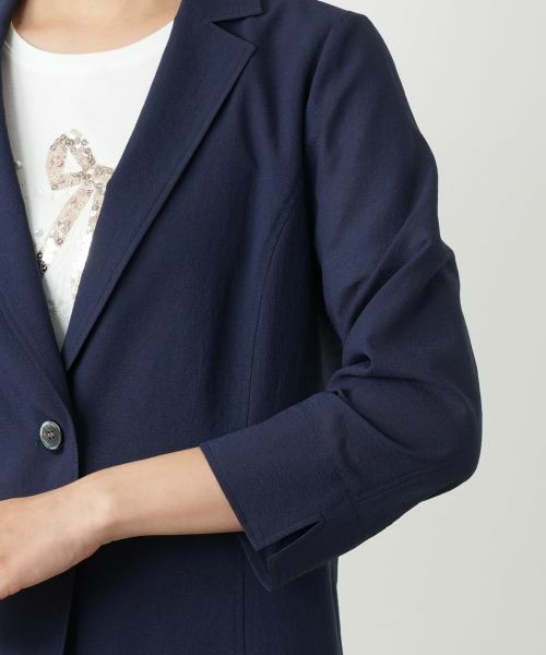 Leilian / レリアン テーラードジャケット | 七分袖ジャケット | 詳細13