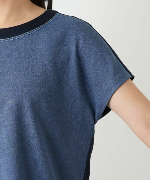 Leilian / レリアン カットソー | 異素材切替カットソー | 詳細12