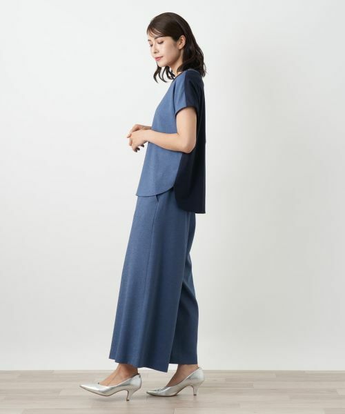 Leilian / レリアン カットソー | 異素材切替カットソー | 詳細5