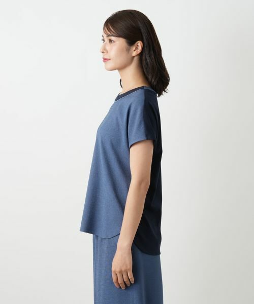 Leilian / レリアン カットソー | 異素材切替カットソー | 詳細8