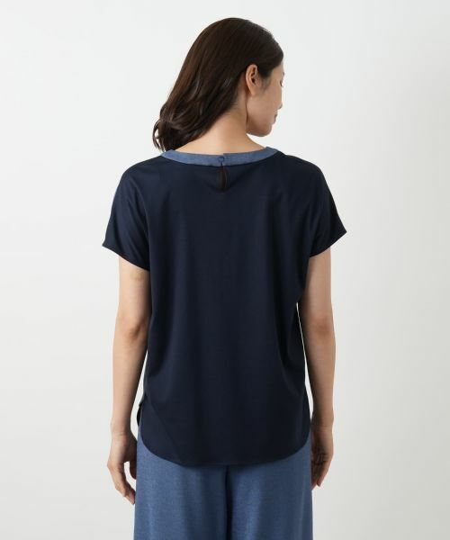 Leilian / レリアン カットソー | 異素材切替カットソー | 詳細9