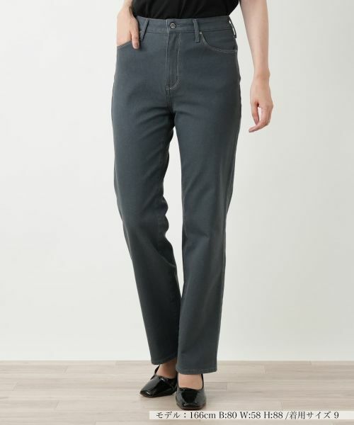 Leilian/レリアン ストレートパンツ【L JEANS】 グレー系 13(XL) Leilian/レリアン ストレートパンツ【L JEANS】 グレー系 13(XL)