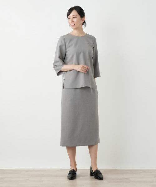 Leilian / レリアン シャツ・ブラウス | 七分袖スリットブラウス | 詳細1