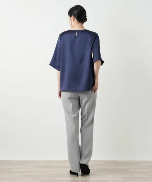 Leilian / レリアン シャツ・ブラウス | 洗えるストレッチサテンブラウス | 詳細10