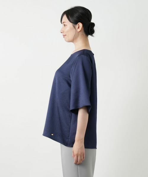 Leilian / レリアン シャツ・ブラウス | 洗えるストレッチサテンブラウス | 詳細12