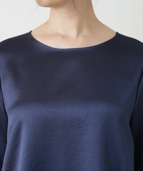 Leilian / レリアン シャツ・ブラウス | 洗えるストレッチサテンブラウス | 詳細14