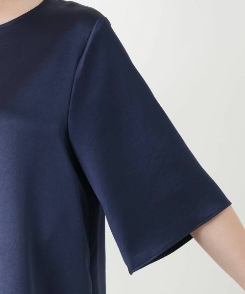 Leilian / レリアン シャツ・ブラウス | 洗えるストレッチサテンブラウス | 詳細16