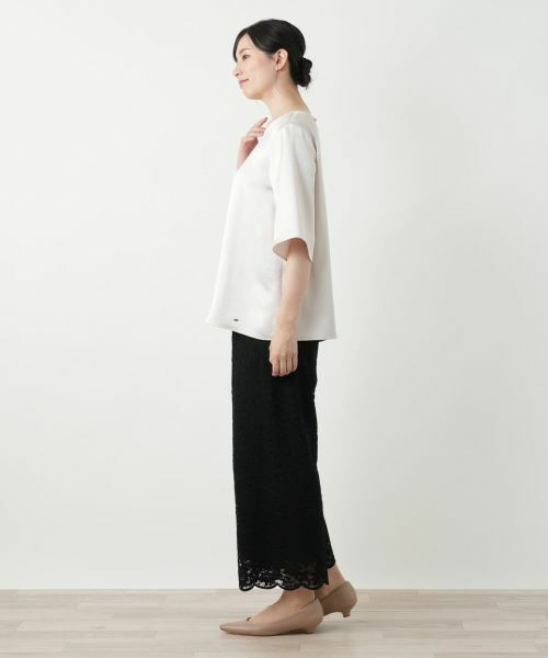 Leilian / レリアン シャツ・ブラウス | 洗えるストレッチサテンブラウス | 詳細2