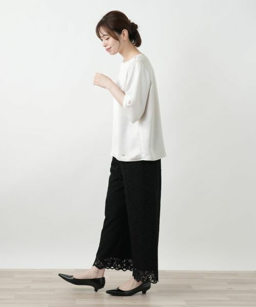 Leilian / レリアン シャツ・ブラウス | 洗えるストレッチサテンブラウス | 詳細6