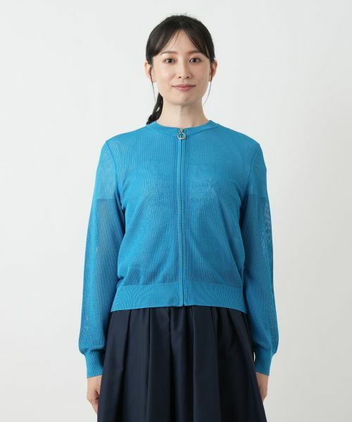 Leilian / レリアン その他アウター | メッシュ編みニットブルゾン | 詳細11