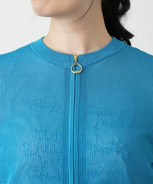 Leilian / レリアン その他アウター | メッシュ編みニットブルゾン | 詳細14