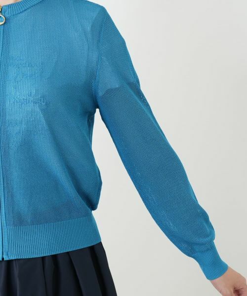 Leilian / レリアン その他アウター | メッシュ編みニットブルゾン | 詳細16