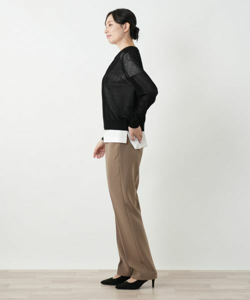 Leilian / レリアン その他アウター | メッシュ編みニットブルゾン | 詳細2
