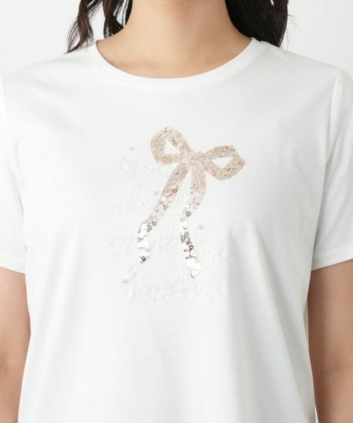 Leilian / レリアン Tシャツ | スパンコール刺繍カットソー【Leilian WHITE LABEL】 | 詳細15