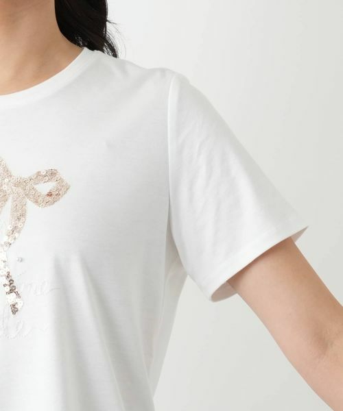 Leilian / レリアン Tシャツ | スパンコール刺繍カットソー【Leilian WHITE LABEL】 | 詳細17