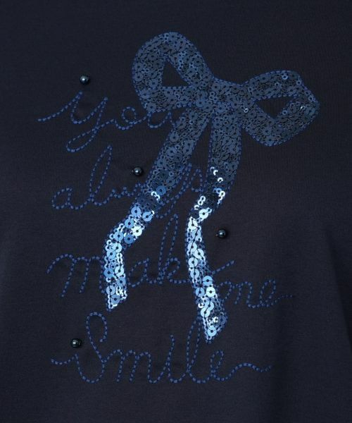 Leilian / レリアン Tシャツ | スパンコール刺繍カットソー【Leilian WHITE LABEL】 | 詳細4