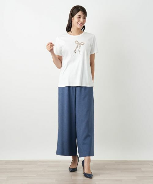 Leilian / レリアン Tシャツ | スパンコール刺繍カットソー【Leilian WHITE LABEL】 | 詳細9