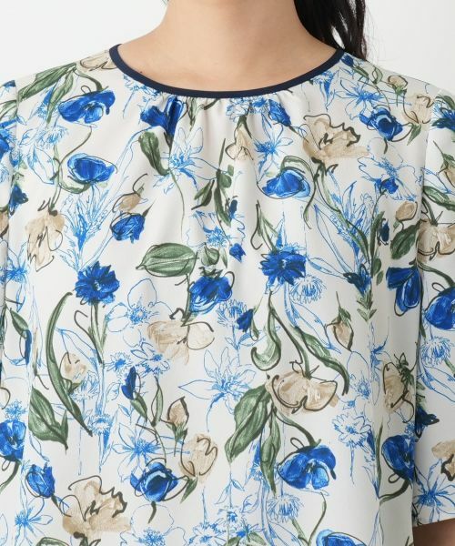 Leilian / レリアン シャツ・ブラウス | フラワー柄スモックブラウス【Leilian WHITE LABEL】 | 詳細10