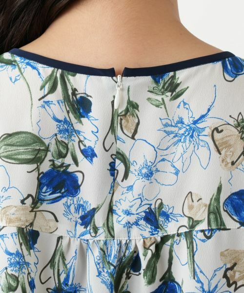 Leilian / レリアン シャツ・ブラウス | フラワー柄スモックブラウス【Leilian WHITE LABEL】 | 詳細12
