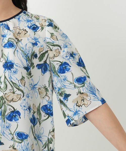 Leilian / レリアン シャツ・ブラウス | フラワー柄スモックブラウス【Leilian WHITE LABEL】 | 詳細13