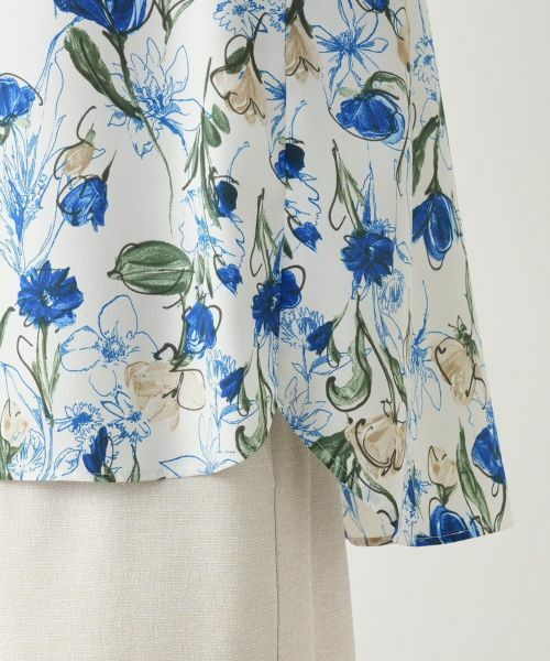 Leilian / レリアン シャツ・ブラウス | フラワー柄スモックブラウス【Leilian WHITE LABEL】 | 詳細14