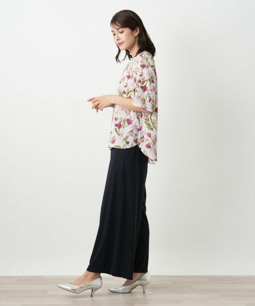 Leilian / レリアン シャツ・ブラウス | フラワー柄スモックブラウス【Leilian WHITE LABEL】 | 詳細2