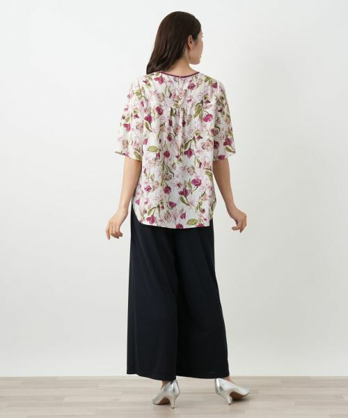 Leilian / レリアン シャツ・ブラウス | フラワー柄スモックブラウス【Leilian WHITE LABEL】 | 詳細3