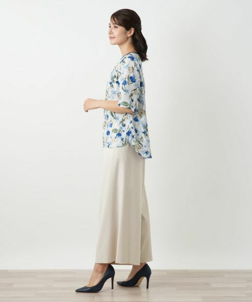 Leilian / レリアン シャツ・ブラウス | フラワー柄スモックブラウス【Leilian WHITE LABEL】 | 詳細5