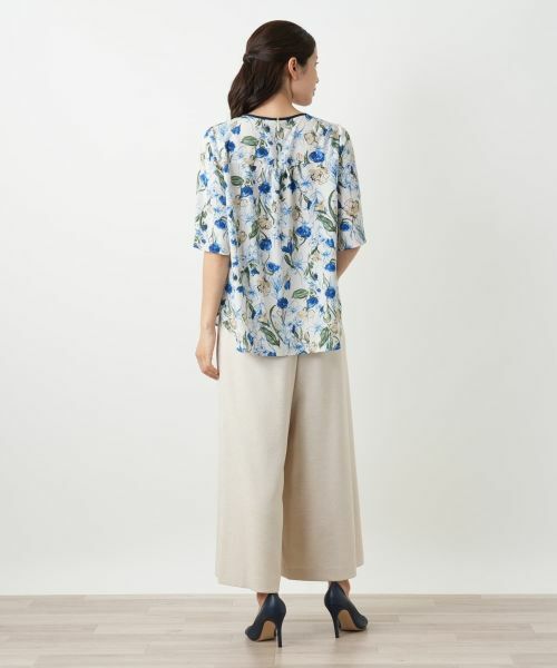 Leilian / レリアン シャツ・ブラウス | フラワー柄スモックブラウス【Leilian WHITE LABEL】 | 詳細6