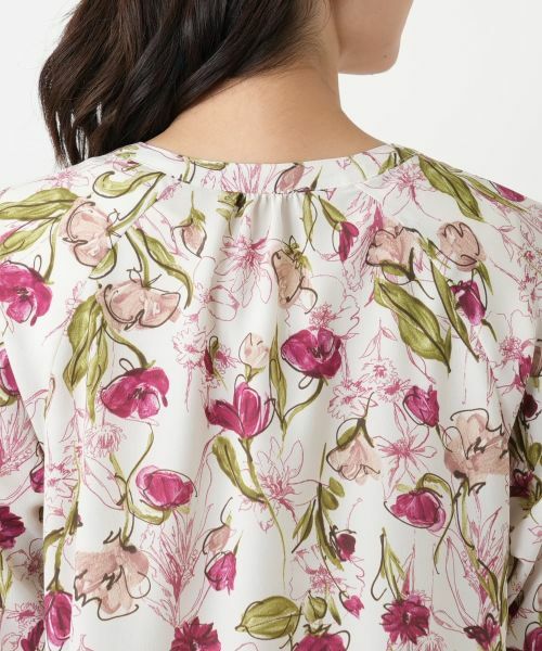 Leilian / レリアン シャツ・ブラウス | フラワー柄チュニックブラウス【Leilian WHITE LABEL】 | 詳細11