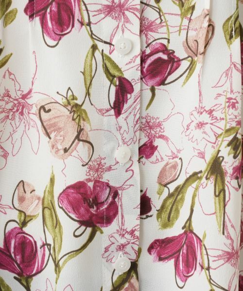 Leilian / レリアン シャツ・ブラウス | フラワー柄チュニックブラウス【Leilian WHITE LABEL】 | 詳細14