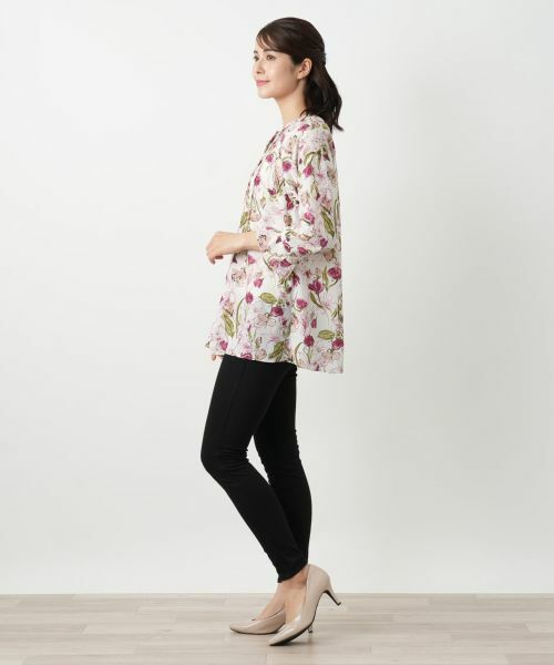 Leilian / レリアン シャツ・ブラウス | フラワー柄チュニックブラウス【Leilian WHITE LABEL】 | 詳細5