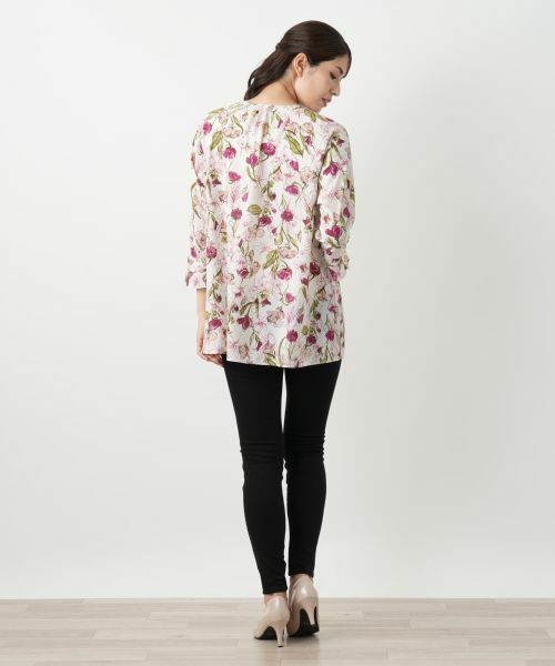 Leilian / レリアン シャツ・ブラウス | フラワー柄チュニックブラウス【Leilian WHITE LABEL】 | 詳細6