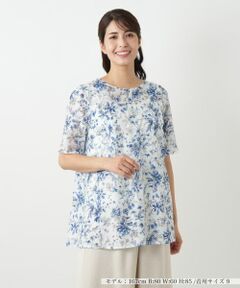 Leilian / レリアン シャツ・ブラウス | フラワー柄ブラウス【Leilian WHITE LABEL】