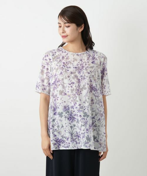 Leilian / レリアン シャツ・ブラウス | フラワー柄ブラウス【Leilian WHITE LABEL】 | 詳細7