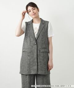 Leilian / レリアン テーラードジャケット | ラペルドベスト【Leilian WHITE LABEL】