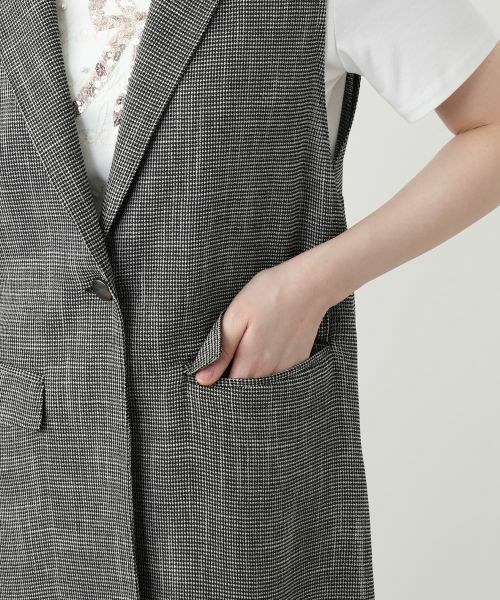 Leilian / レリアン テーラードジャケット | ラペルドベスト【Leilian WHITE LABEL】 | 詳細12