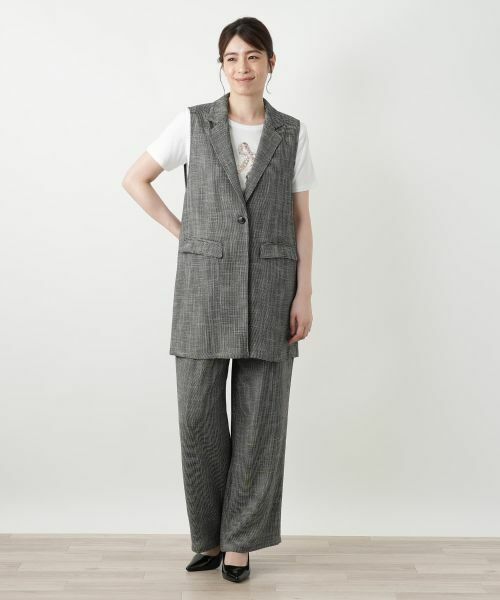 Leilian / レリアン テーラードジャケット | ラペルドベスト【Leilian WHITE LABEL】 | 詳細4