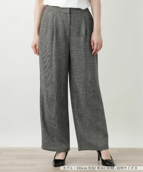 Leilian / レリアン その他パンツ | ワイドパンツ【Leilian WHITE LABEL】(チャコールグレー)