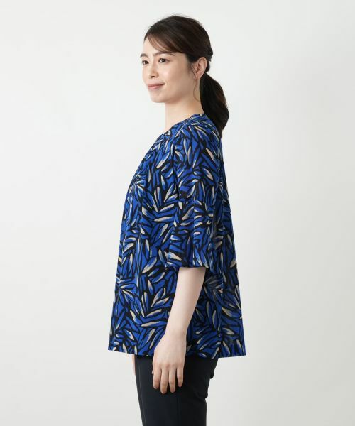 Leilian / レリアン シャツ・ブラウス | プリントタックブラウス【Leilian WHITE LABEL】 | 詳細8