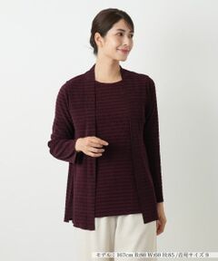 Leilian / レリアン シャツ・ブラウス | ボーダー羽織ブラウス【Leilian WHITE LABEL】