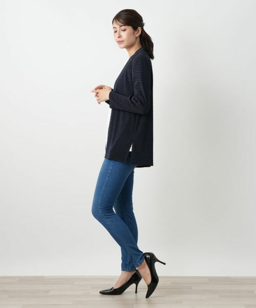 Leilian / レリアン シャツ・ブラウス | ボーダー羽織ブラウス【Leilian WHITE LABEL】 | 詳細2