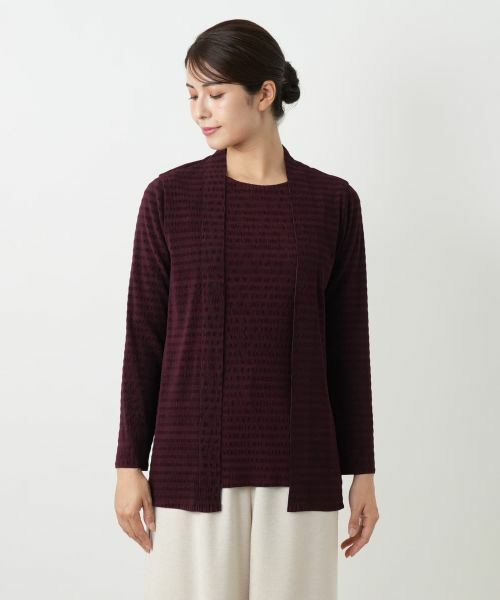 Leilian / レリアン シャツ・ブラウス | ボーダー羽織ブラウス【Leilian WHITE LABEL】 | 詳細7