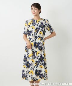 Leilian / レリアン ドレス | 洗える花柄フレアワンピース【Leilian WHITE LABEL】