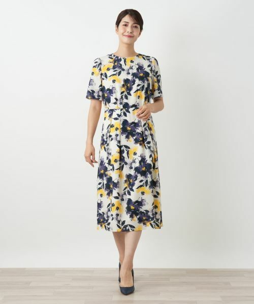Leilian / レリアン ドレス | 洗える花柄フレアワンピース【Leilian WHITE LABEL】 | 詳細1